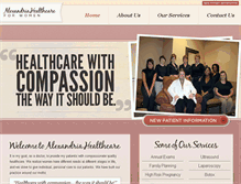 Tablet Screenshot of alexandriahealthcare.com